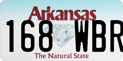 AR license plate 168WBR