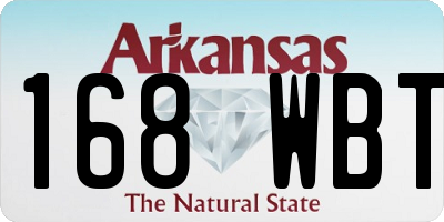 AR license plate 168WBT