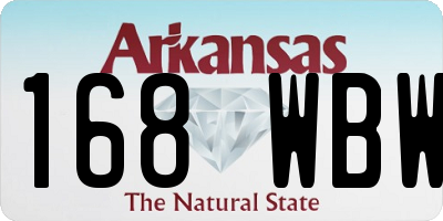 AR license plate 168WBW
