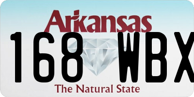 AR license plate 168WBX