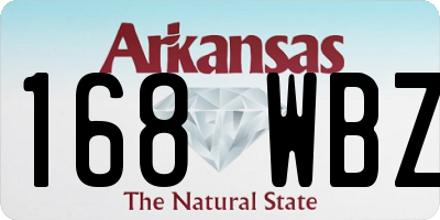 AR license plate 168WBZ