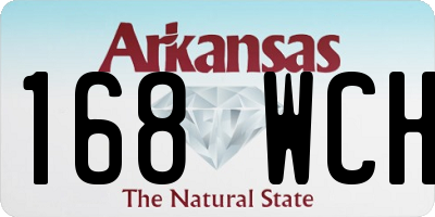 AR license plate 168WCH