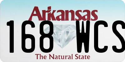 AR license plate 168WCS