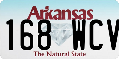 AR license plate 168WCV