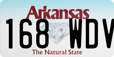 AR license plate 168WDV