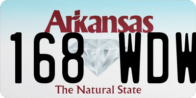 AR license plate 168WDW