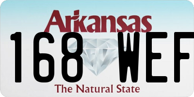 AR license plate 168WEF