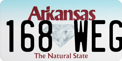 AR license plate 168WEG