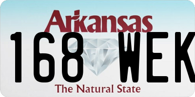 AR license plate 168WEK
