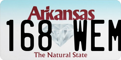 AR license plate 168WEM