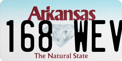 AR license plate 168WEV
