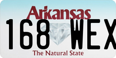 AR license plate 168WEX