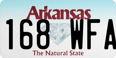 AR license plate 168WFA