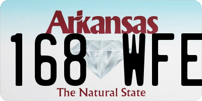 AR license plate 168WFE