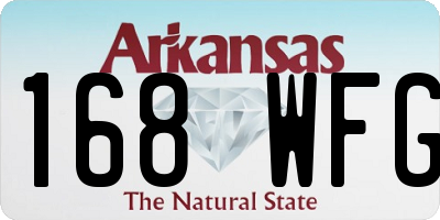 AR license plate 168WFG