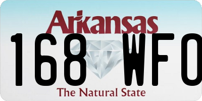 AR license plate 168WFO