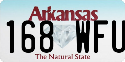 AR license plate 168WFU