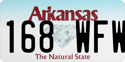 AR license plate 168WFW