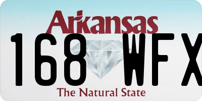 AR license plate 168WFX