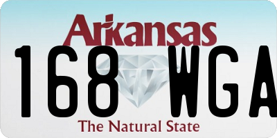 AR license plate 168WGA