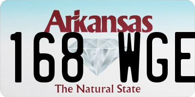 AR license plate 168WGE