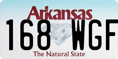 AR license plate 168WGF