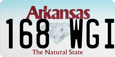 AR license plate 168WGI