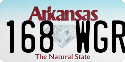 AR license plate 168WGR
