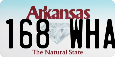 AR license plate 168WHA