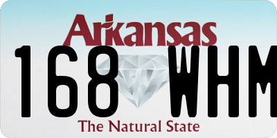 AR license plate 168WHM