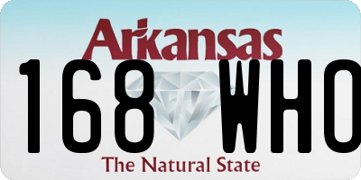AR license plate 168WHO