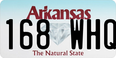 AR license plate 168WHQ