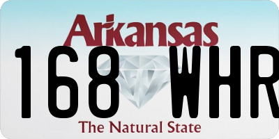 AR license plate 168WHR
