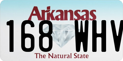 AR license plate 168WHV