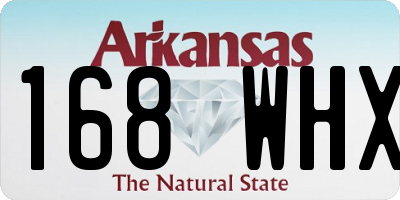 AR license plate 168WHX