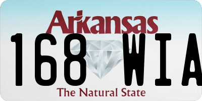 AR license plate 168WIA