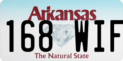 AR license plate 168WIF
