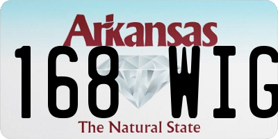 AR license plate 168WIG