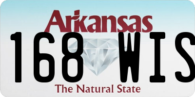 AR license plate 168WIS