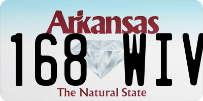 AR license plate 168WIV