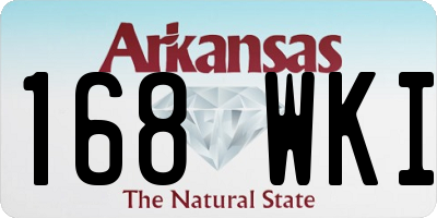 AR license plate 168WKI