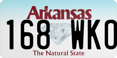 AR license plate 168WKO