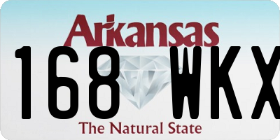 AR license plate 168WKX