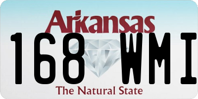 AR license plate 168WMI