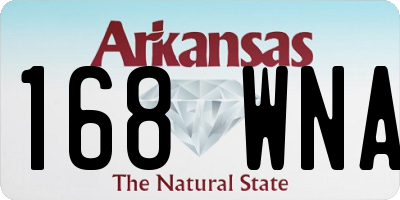 AR license plate 168WNA