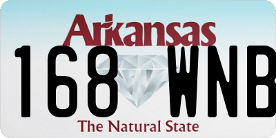 AR license plate 168WNB