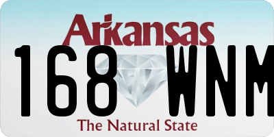 AR license plate 168WNM