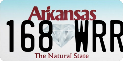 AR license plate 168WRR