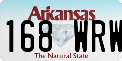 AR license plate 168WRW