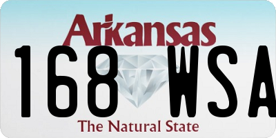 AR license plate 168WSA